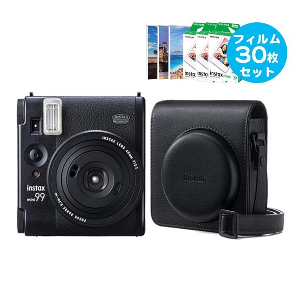 チェキ instax mini 99 ブラック シルバー 本体&フイルム30枚&専用
