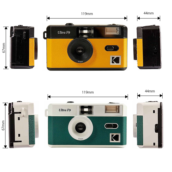 フィルムカメラ Ultra F9 ブラック×イエロー ホワイト×グリーン 本体のみ Kodak コダック 送料無料  :A453-585-586:フイルム雑貨 写楽 - 通販 - Yahoo!ショッピング