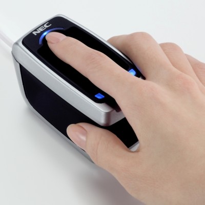 NEC 指紋認証 非接触型指ハイブリッドスキャナ（HS100-10） 送料無料 