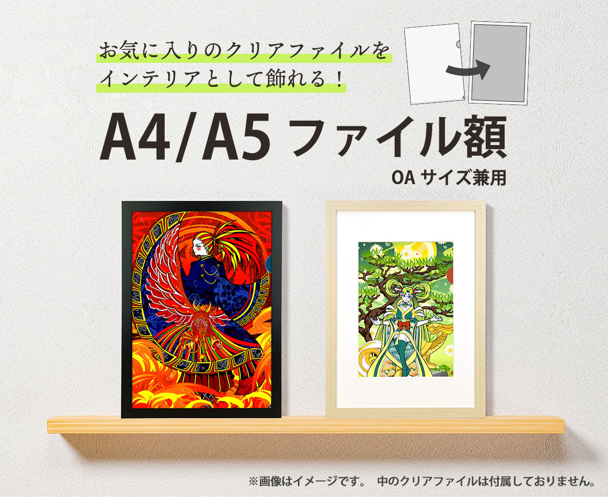 A4サイズ A5サイズ ファイル額 OAサイズ兼用 ブラウン A4A5F-BR