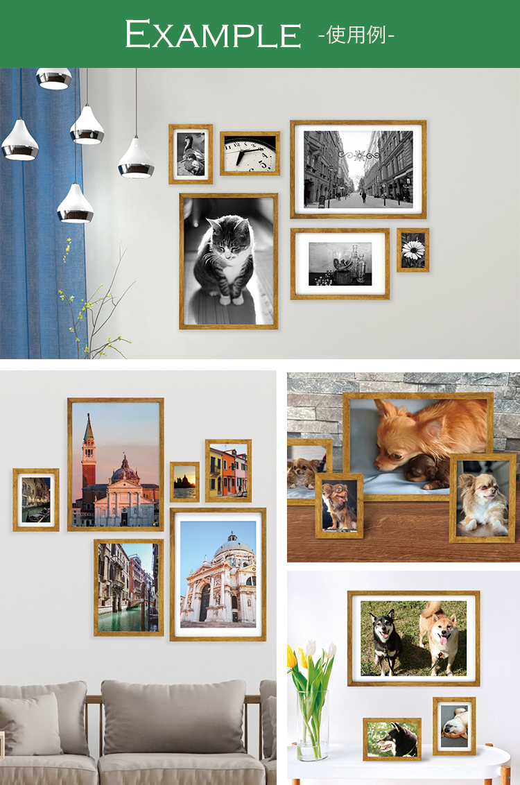 万丈（VANJOH） 6枚セット ギャラリーウィール エコラ インテリア