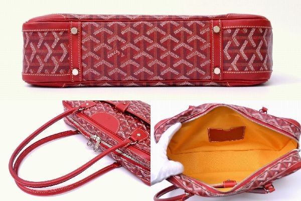 本物 GOYARD ゴヤール サンマルタン ヘリンボーン ショルダーバッグ ミニボストンバッグ ハンドバッグ レッド 赤 PVC レザー 革  フランス製 中古 : 2000823234100465 : BRAND BOX - 通販 - Yahoo!ショッピング