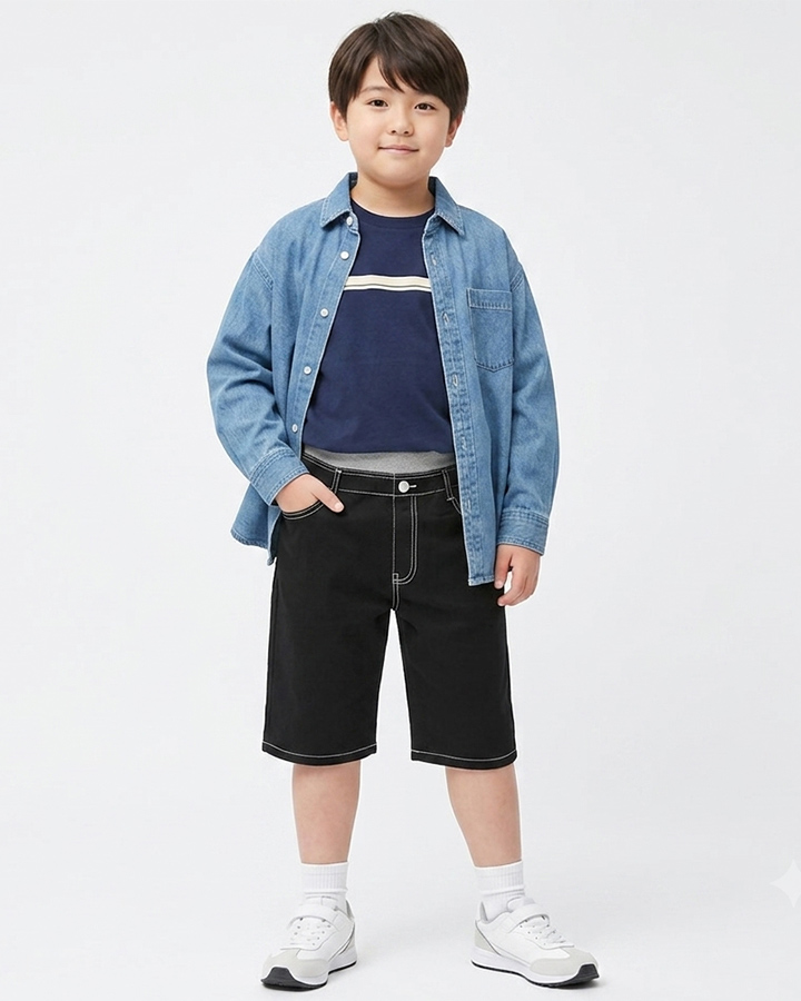 MILDCLUB ハーフパンツ B体 大きめ 子供服 男の子 ゆったり ストレッチ 