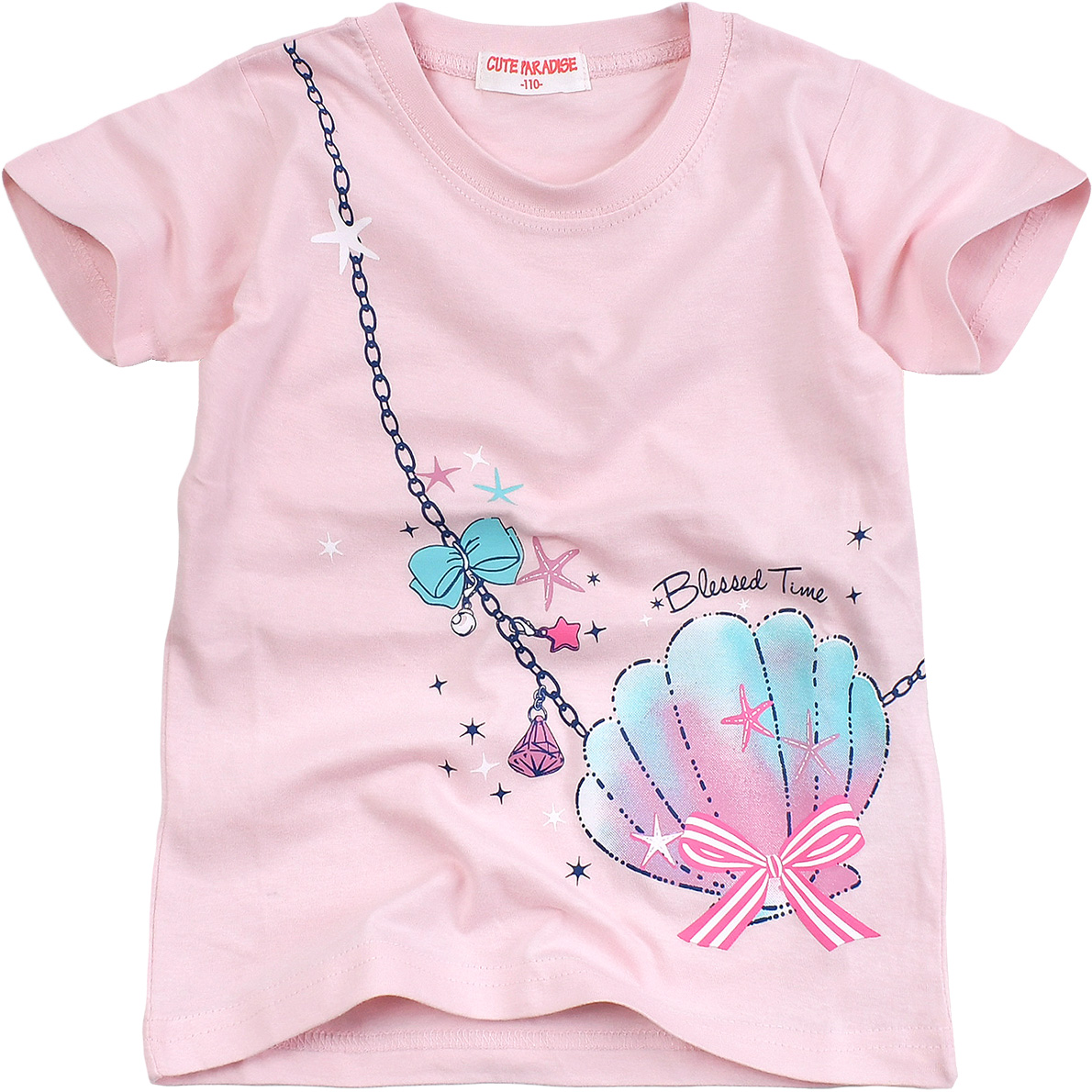 CUTE PARADISE 半袖 Tシャツ プリント シャツ ティーシャツ キッズ 女の子 110 120 130 綿100% かわいい フリル袖  普通袖 トップス 半袖シャツ 半袖Tシャツ : 31547 : こども服のsir・サー - 通販 - Yahoo!ショッピング