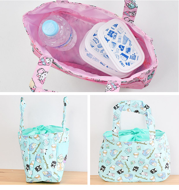 sanrio（サンリオ） グッズ 巾着付き ランチトート トートバッグ 巾着