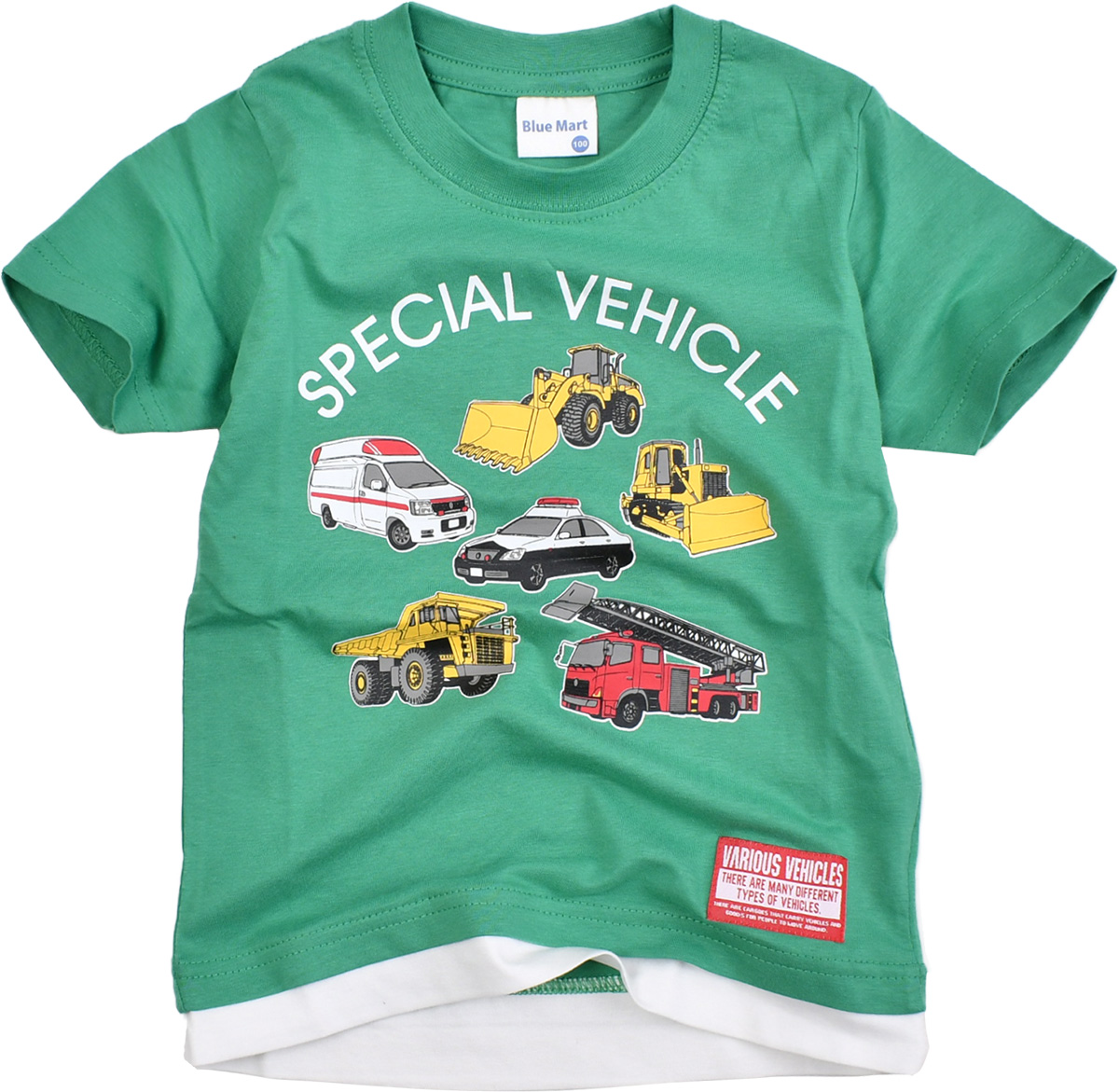 BlueMart ブルーマート 半袖 Tシャツ プリント シャツ プリントtシャツ 子ども キッズ 男の子 ボーイズ 車 働く車 恐竜 綿100% かっこいい トップス 子供服｜y-sir｜13