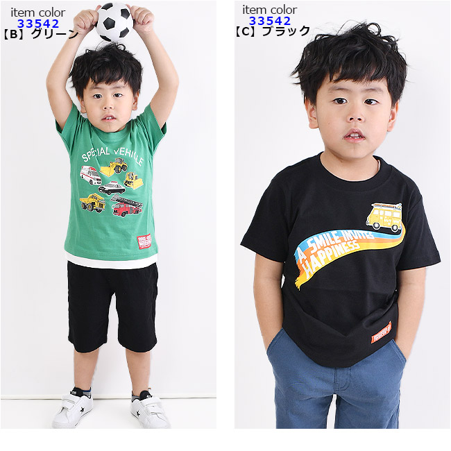 BlueMart ブルーマート 半袖 Tシャツ プリント シャツ プリントtシャツ 子ども キッズ 男の子 ボーイズ 車 働く車 恐竜 綿100% かっこいい トップス 子供服｜y-sir｜22