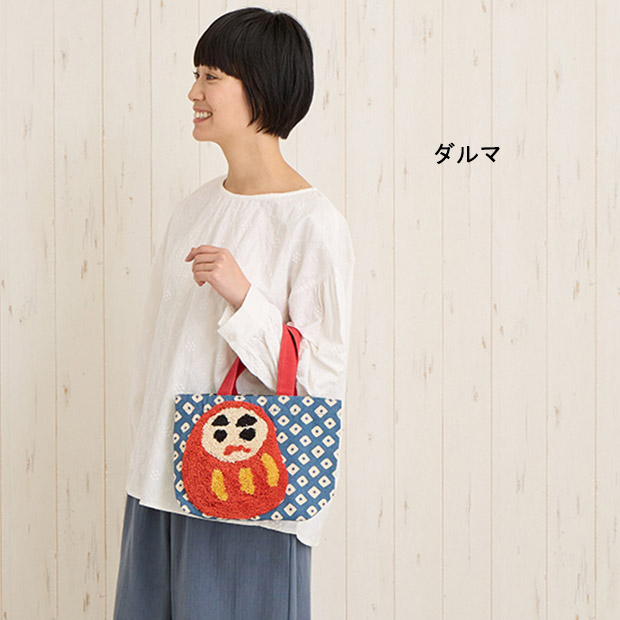 ぽこもこ トートバッグ レディース バッグ 刺繍 ランチバッグ もこもこ