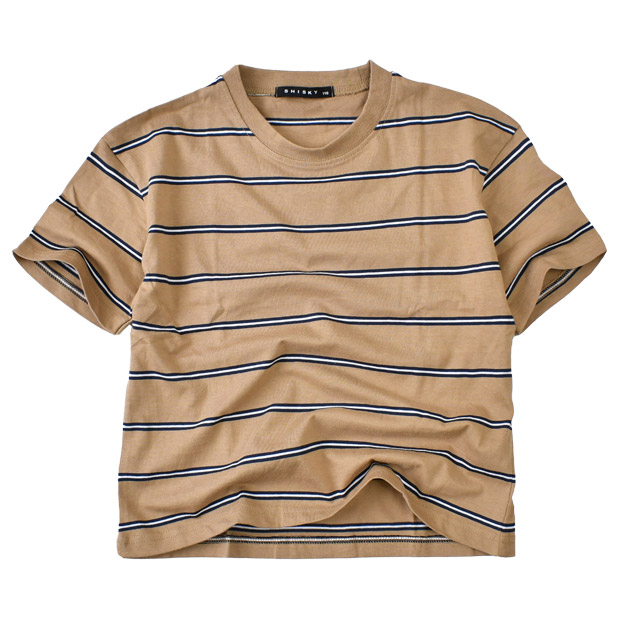 SHISKY シスキー 子供服 Tシャツ ダンス衣装 夏服 ボーダー BIG