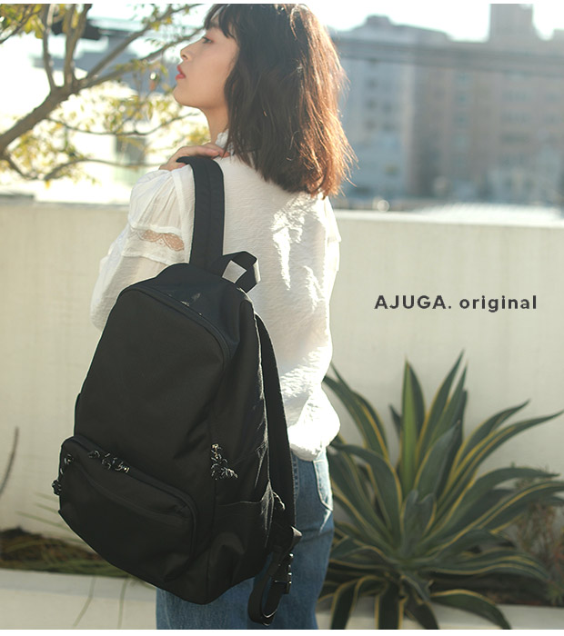 AJUGA ブラック リュック Amazon.co.jp: [アジュガ] リュック マザーズバッグ デイパック