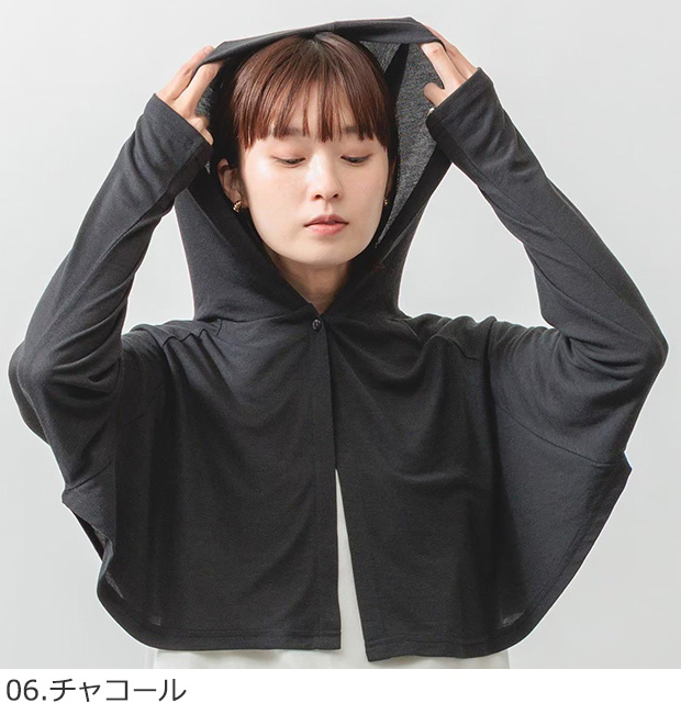uvカット ボレロ 冷感 UVケープ 薄手 レディース おしゃれ 長袖 フード