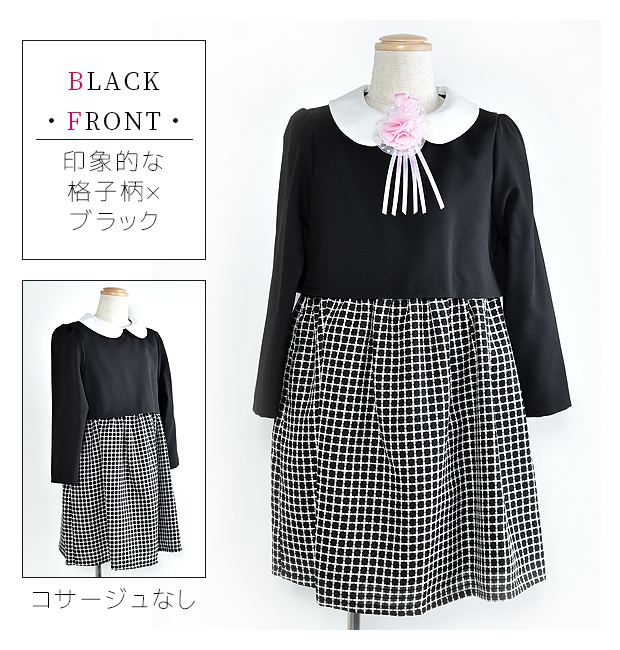 コサージュ付き フォーマル ワンピース ワンピ フォーマルウェア 入園