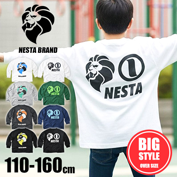 NESTA ネスタ ロングTシャツ 長袖 大きめ ビッグシルエット ゆったり