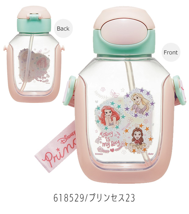 SKATER スケーター 水筒 キッズ ストロー ワンプッシュ ストローボトル 530ml ワンタッチ ボトル おしゃれ ショルダー ベルト 水筒 幼児 男の子 女の子 | スケーター | 12