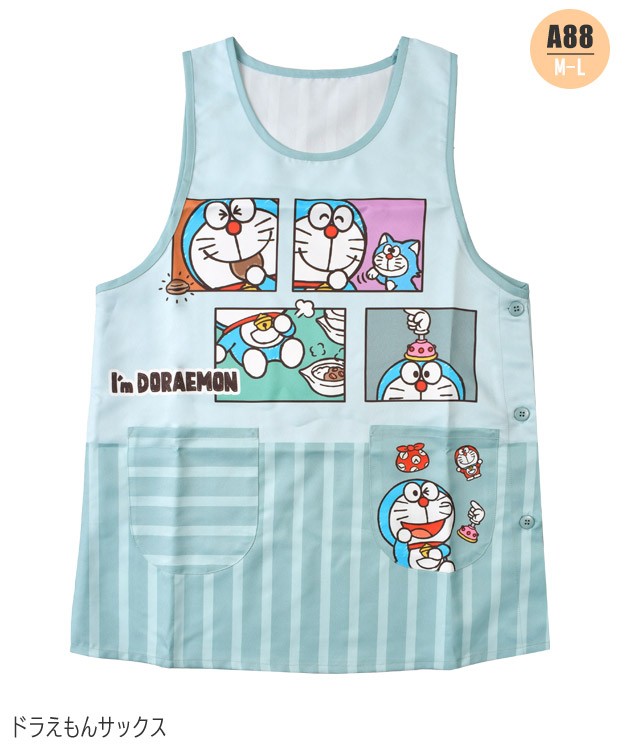 エプロン キャラクター かわいい M L レディース ラン型 かぶり 保育士