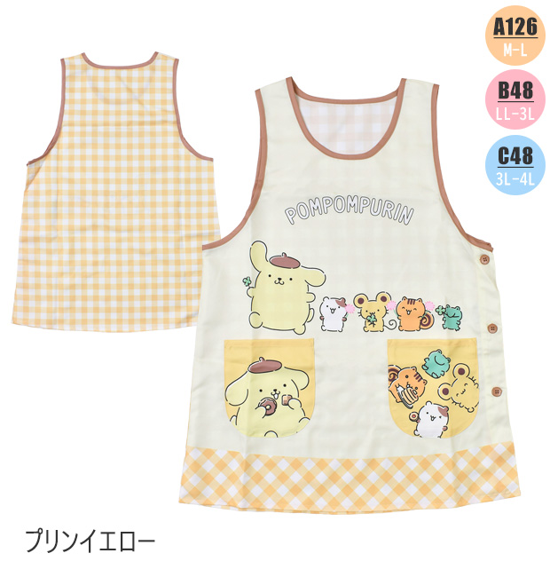 エプロン キャラクター かわいい 大きいサイズ M L 3L 4L 2L LL