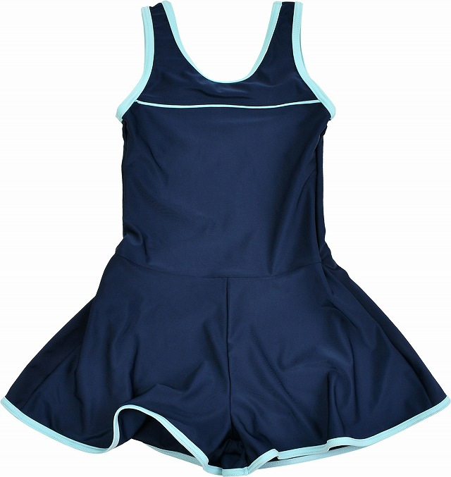 スクール水着 女子 ワンピース キュロットワンピース スパッツ スカート パイピング スカート一体型 ワンピース水着 紫外線対策 紫外線カット UPF50+ スイミング｜y-sir｜02