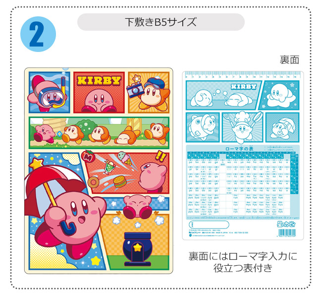 ショウワノート 星のカービィ 文具4点セット 消しゴム 下敷き じゆう