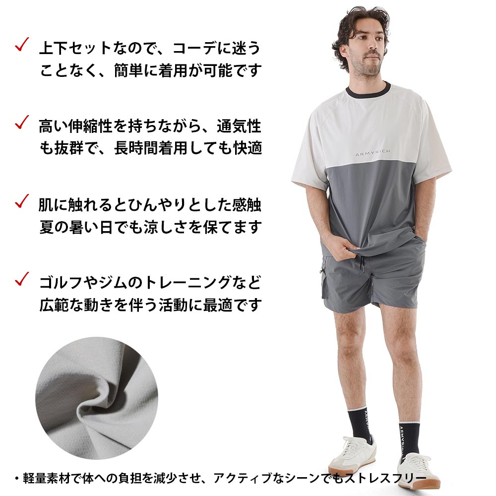 natto ナイロンセットアップ（半袖/長袖/短パン 3枚セット) natto ナイロンセットアップ（半袖/長袖/短パン 3枚セット