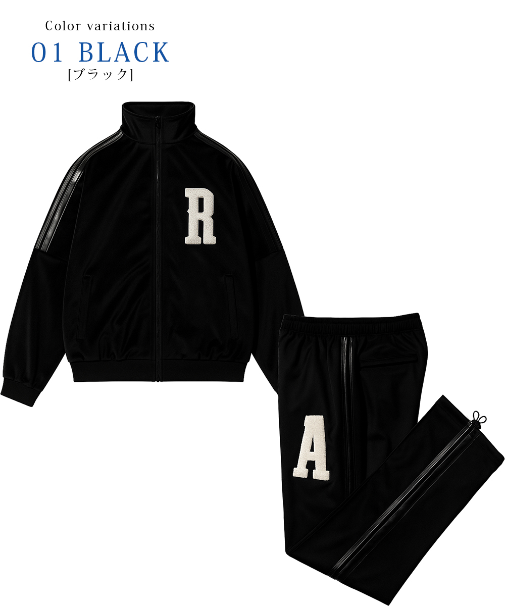 R　ベロア セットアップ 上下セット 黒 メンズ M シンプル ブラック 札幌から発送】ARMYRICH ベロア トラックジャケット セットアップ