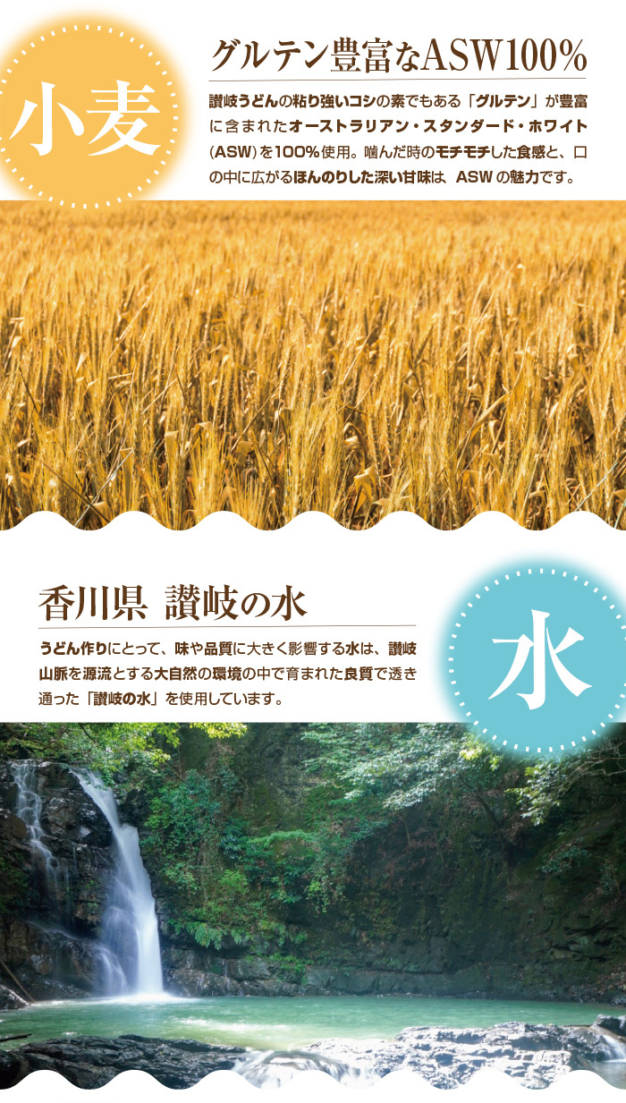 小麦 グルテン豊富なASW100% 水 香川県 讃岐の水