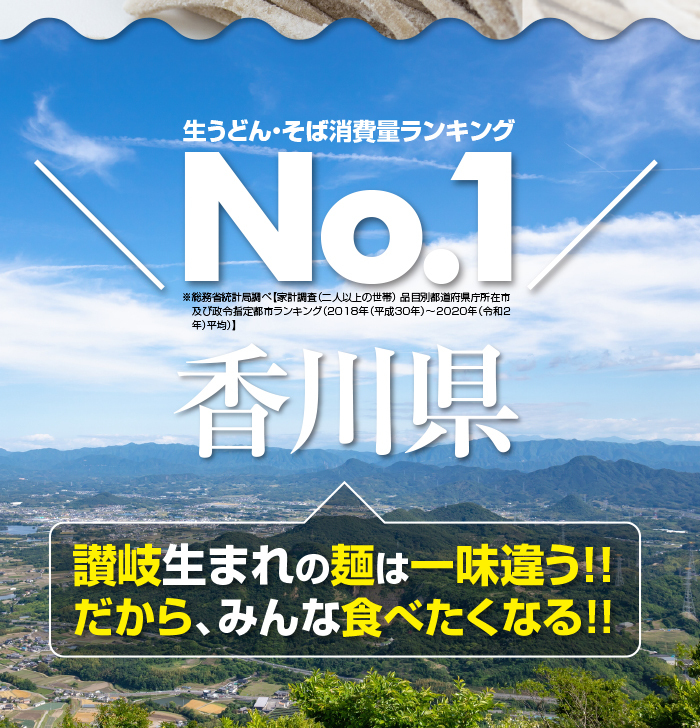 生うどん・そば消費量ランキングNo.1 香川県