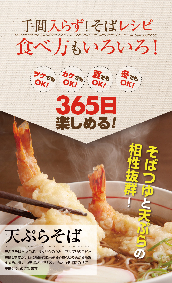 手間入らず！うどんレシピ 食べ方もいろいろ！365日楽しめる 天ぷらそば