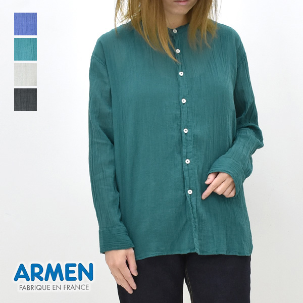 ARMEN アーメン ユーティリティーバンドカラーシャツ INAM1702GD レディース