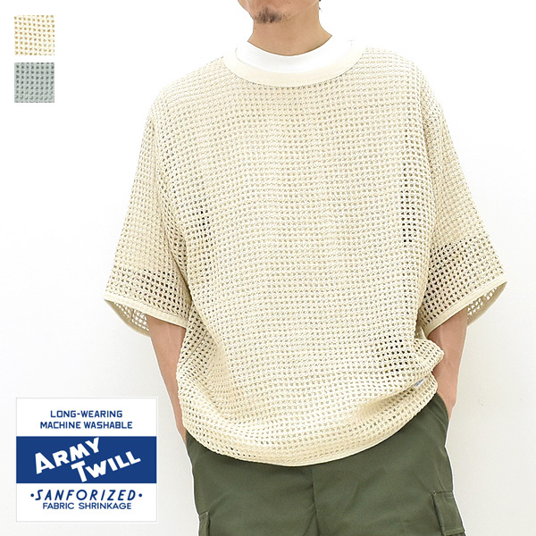 【セール/10%OFF】アーミーツイル ARMY TWILL コットンメッシュTシャツ AM-2413009 メンズ【SALE】【返品・交換不可】｜y-trois｜02