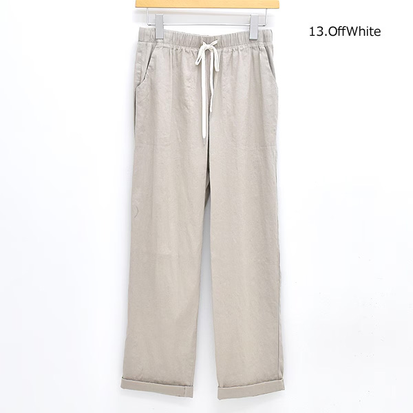 Cafune（カフネ） コットンリネンロールアップパンツ 625605