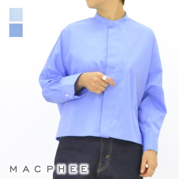 MACPHEE マカフィー コットンブロードコクーンシャツ 42-01301 レディース｜y-trois｜03
