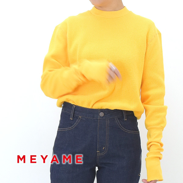 MEYAME メヤメ 2wayリブプルオーバー FRONT AND BACK RIB