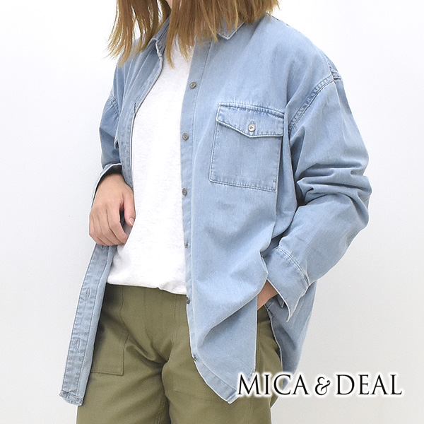 MICA&DEAL マイカアンドディール ミリタリーシャツ 長袖 デニム