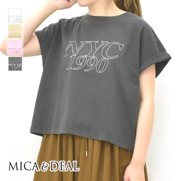 【セール/20%OFF】MICA&DEAL マイカアンドディール "NYC1990"プリントTシャツ 0125209181 レディース【SALE】【返品・交換不可】
