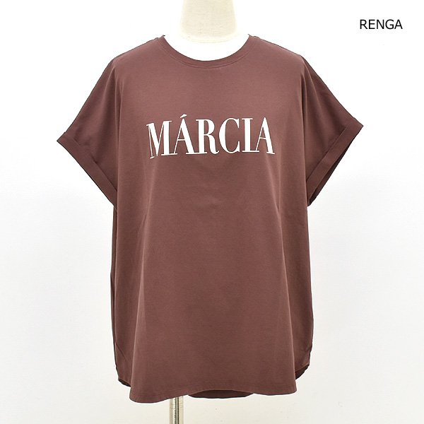 MICA&DEAL マイカアンドディール "MARCIA" ヘムラウンドロゴプリントTシャツ 半袖 0125309202 レディース