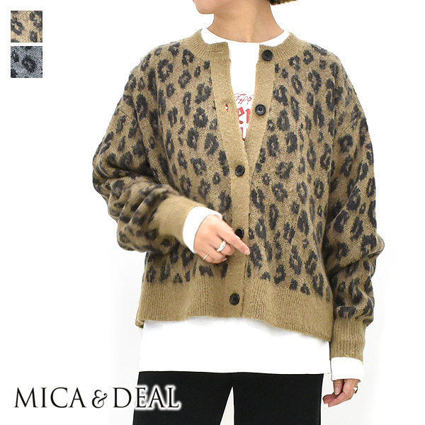 マイカアンドディール　 ウールカーディガン マイカアンドディール MICA&DEAL racoon dual cardigan （BLACK