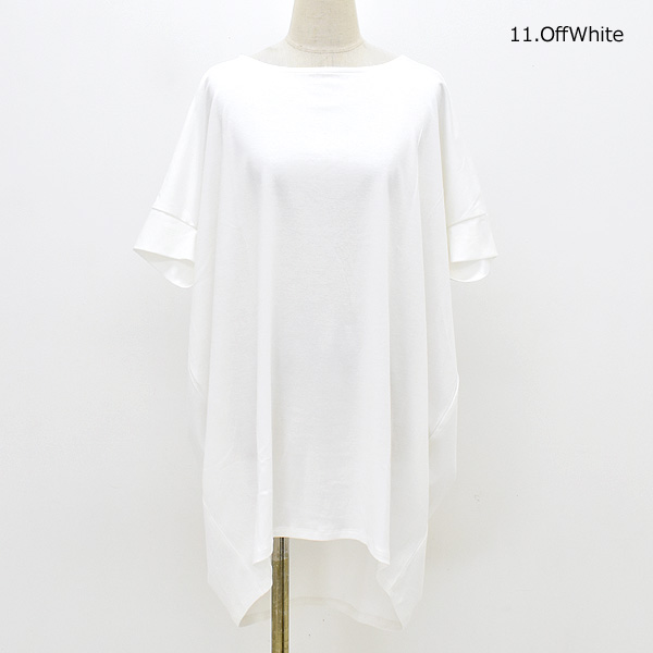 【セール/30%OFF】mizuiro ind ミズイロインド ボートネックコクーンプルオーバーカットソー 半袖 2-210097 レディース【SALE】【返品・交換不可】 SALE】ミズイロインド mizuiro ind ボートネック コクーン プル