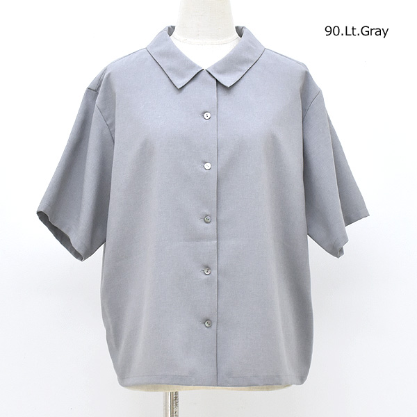 mizuiroind ハーフスリーブシャツ　グレー mizuiroind（ミズイロインド） 【セール/30%OFF】mizuiro ind ハーフ