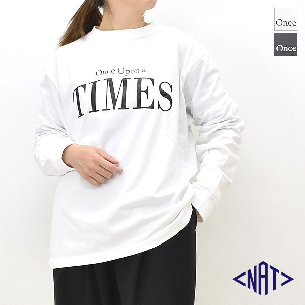 NAT ナット "TIMES" プリントロングスリーブTシャツ N0073 レディース【クリックポスト可】