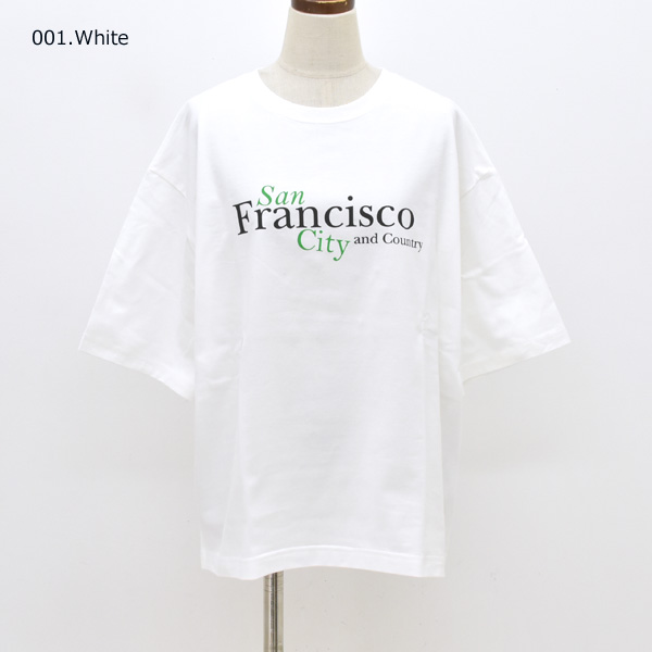 NAT ナット プリントTシャツ "Francisco" コットン 五分袖 半袖 N0076 レディース