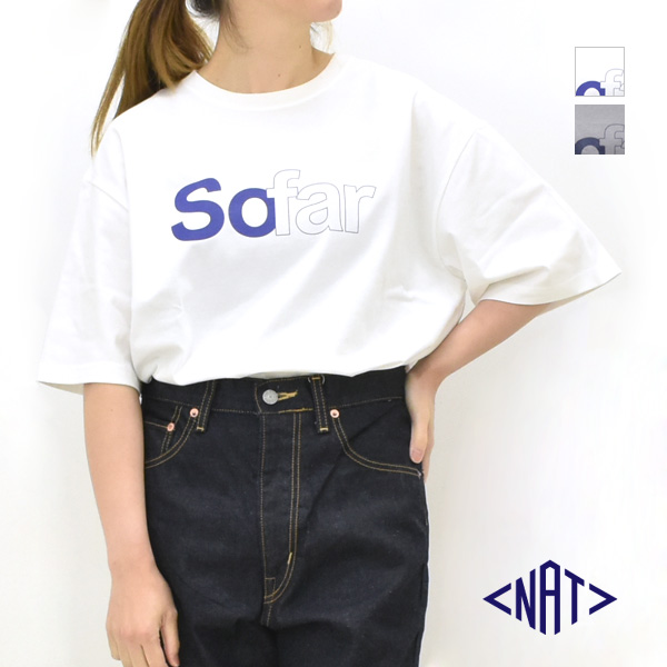 NAT ナット プリントTシャツ "Sofar" 五分袖 コットン N0077 レディース