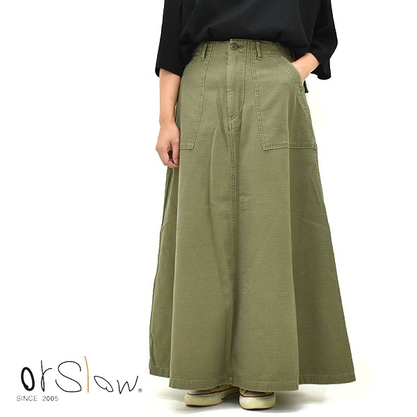 orSlow（オアスロウ） FATIGUE SKIRT ファティーグスカート DARK OLIVE