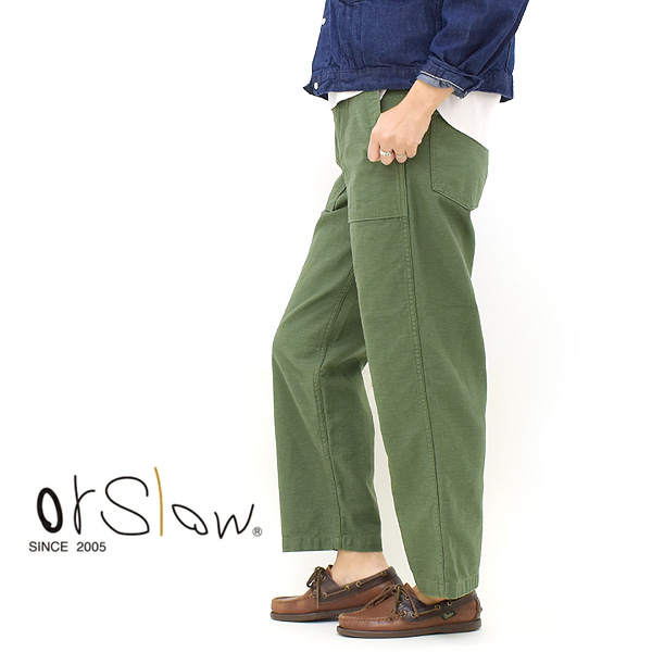 【美品】orSlow オアスロウ ベイカーパンツ オリーブグリーンXSミリタリー orSlow orslow オアスロウ ミリタリーパンツ ベイカーパンツ 01