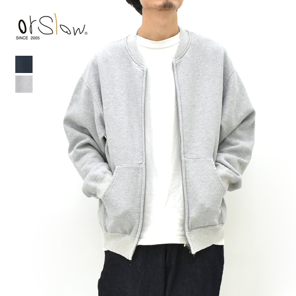 orSlow（オアスロウ） フロントZIP デンスリーニットスウェット