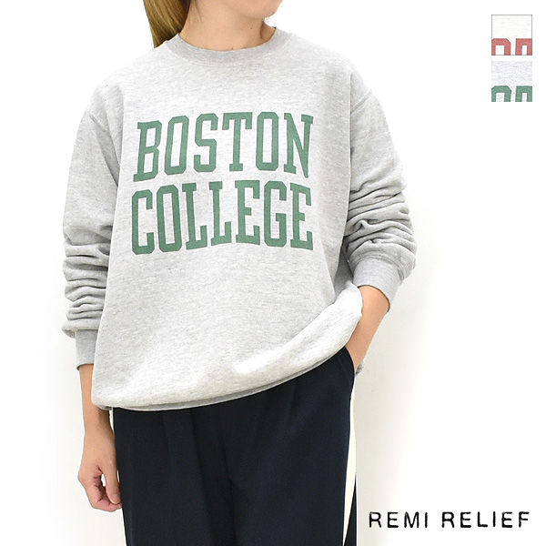 REMI RELIEF（レミ レリーフ） SP加工3 飛び裏毛クルーネック