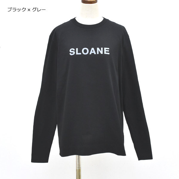 SLOANE（スローン） ハイゲージコットン天竺ロゴ長袖Tシャツ SL10W