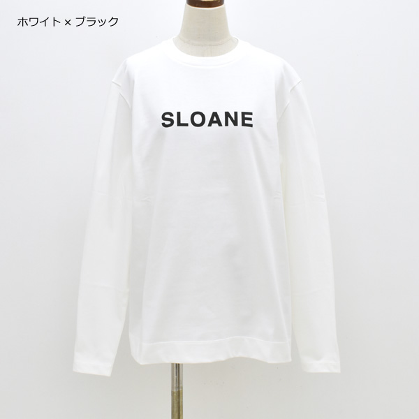 SLOANE（スローン） ハイゲージコットン天竺ロゴ長袖Tシャツ SL10W