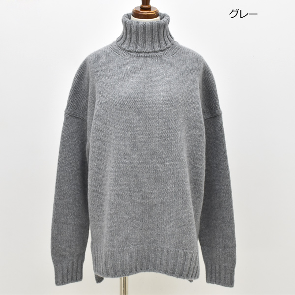 SLOANE / スローン | 3G ジーロンラム×カシミヤ ドロップショルダー ニット セーター SL3W-063 | 1 | ブラック | レディース SLOANE (スローン) レディース 3G ジーロンラム×カシミヤ
