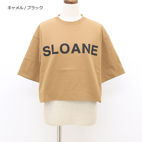 SLOANE スローン 32/1 スーパーハイゲージコットン天竺ロゴクロップドTシャツ SL7S-T...