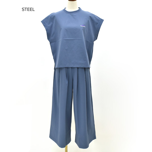 THOUSAND MILE サウザンドマイル フレンチスリーブシャツ＆ワイドパンツ セットアップ NP00042 レディース THOUSAND MILE サウザンドマイル フレンチスリーブシャツ